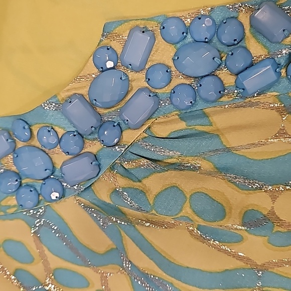 💕LILLY PULITZER💕 Alice Dress ~ Lurex Shine Lush Green Wild Orchid Print 10 - Picture 8 of 12